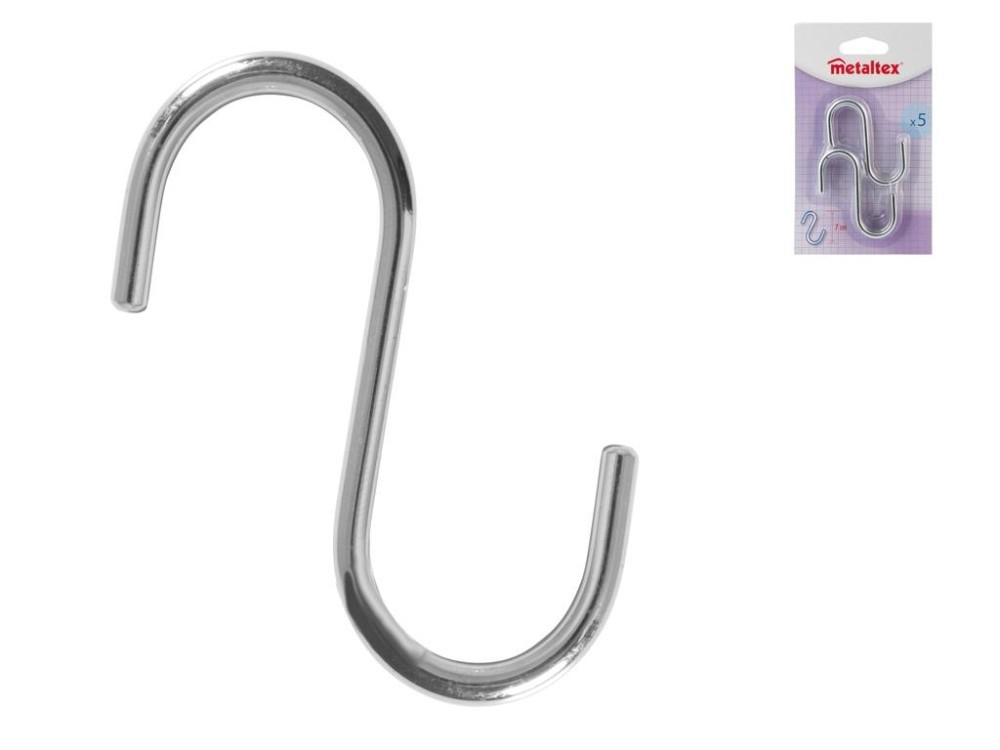 Metaltex Storage Hook Home Universal Silver 5 pcs