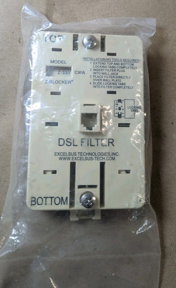 DSL Filter Excelsus Z-Blocker Model Z-330CW Wall Mount – New