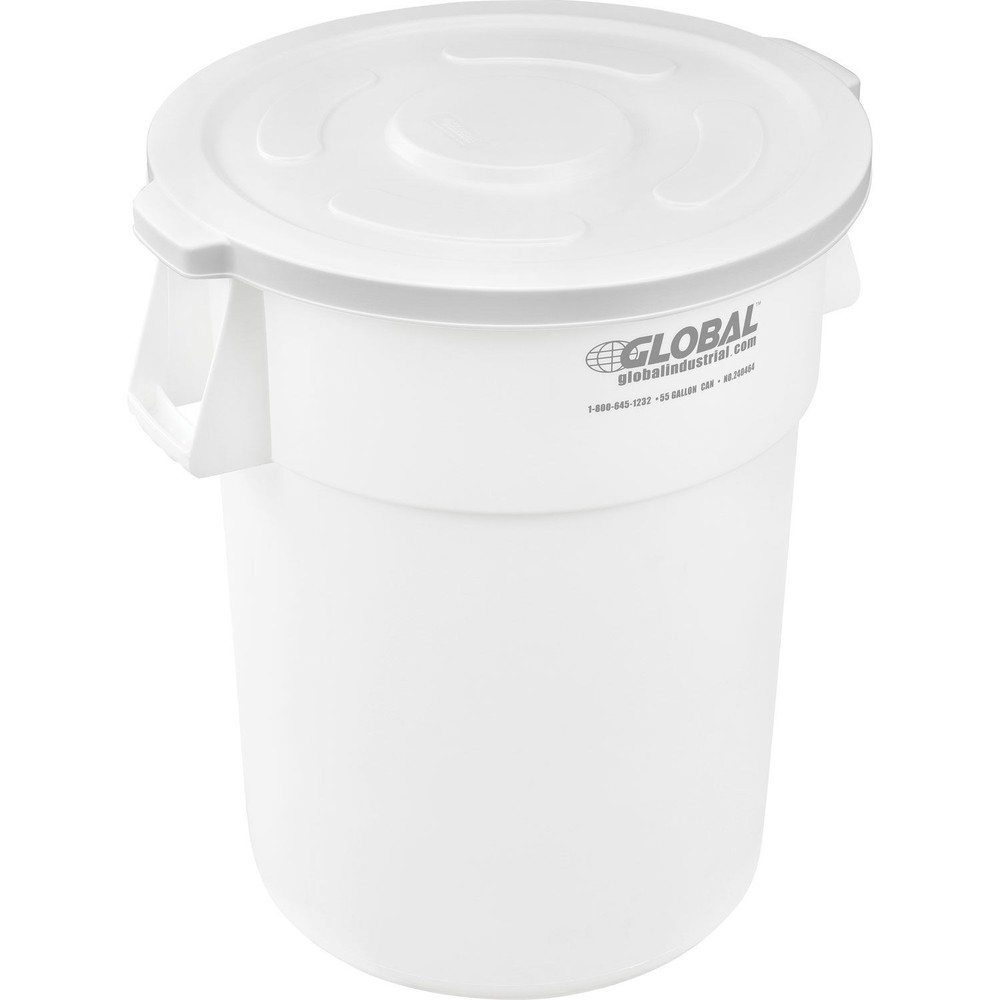 Global Industrial 55 Gallon Garbage Can Lid White
