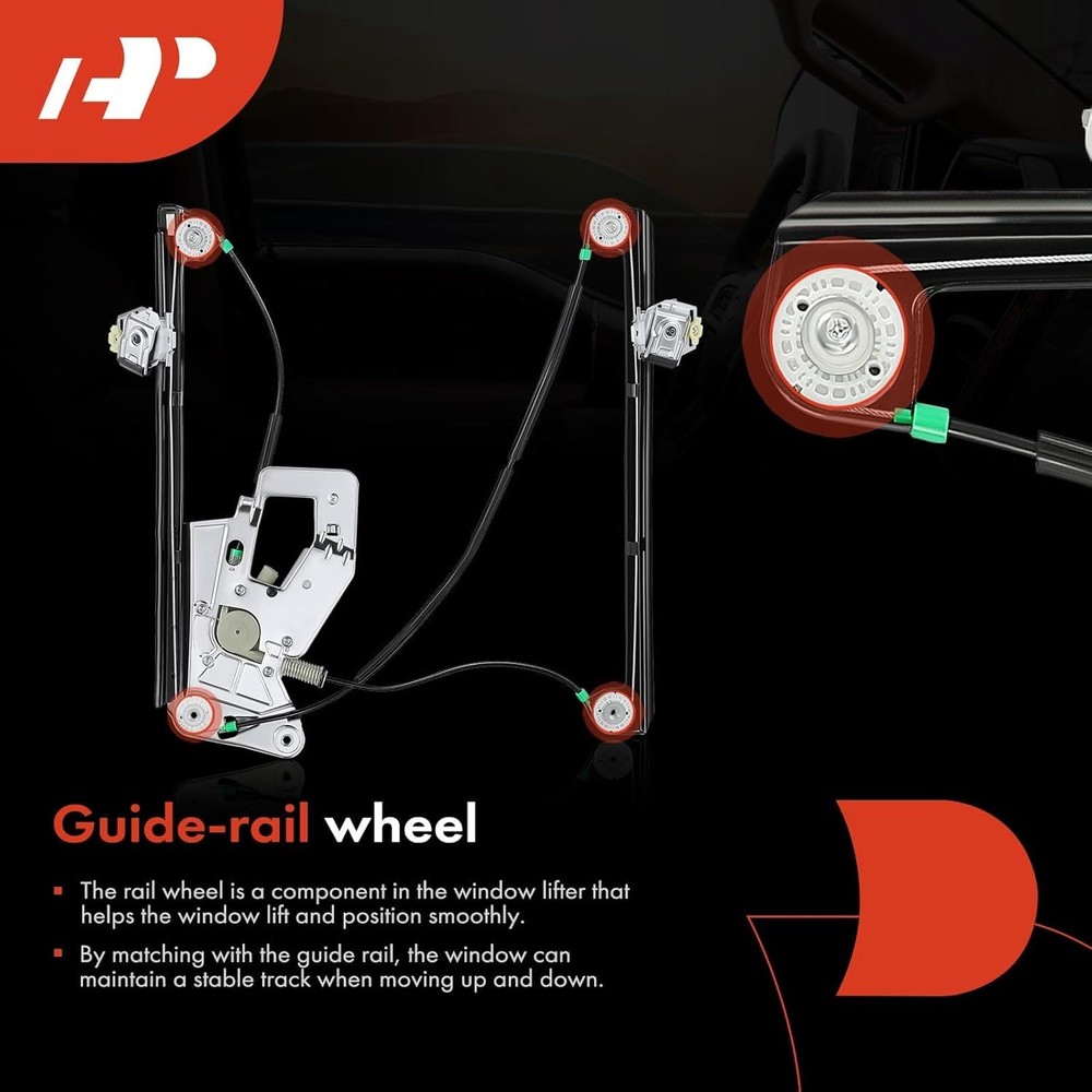Front Left Driver Side Power Window Regulator with Motor Compatible with BMW E39