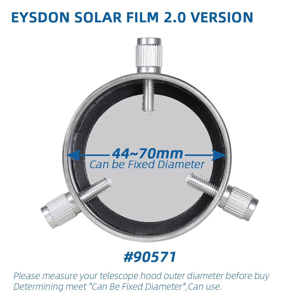 Solar Filter 2.0 Version 44~70mm Support Range Composite Film Observing Sun