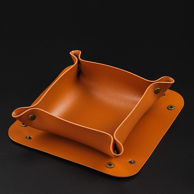 1 PC Small Foldable PU Leather Tobacco Pipe Tray Hand Rolling Cigarette Panel