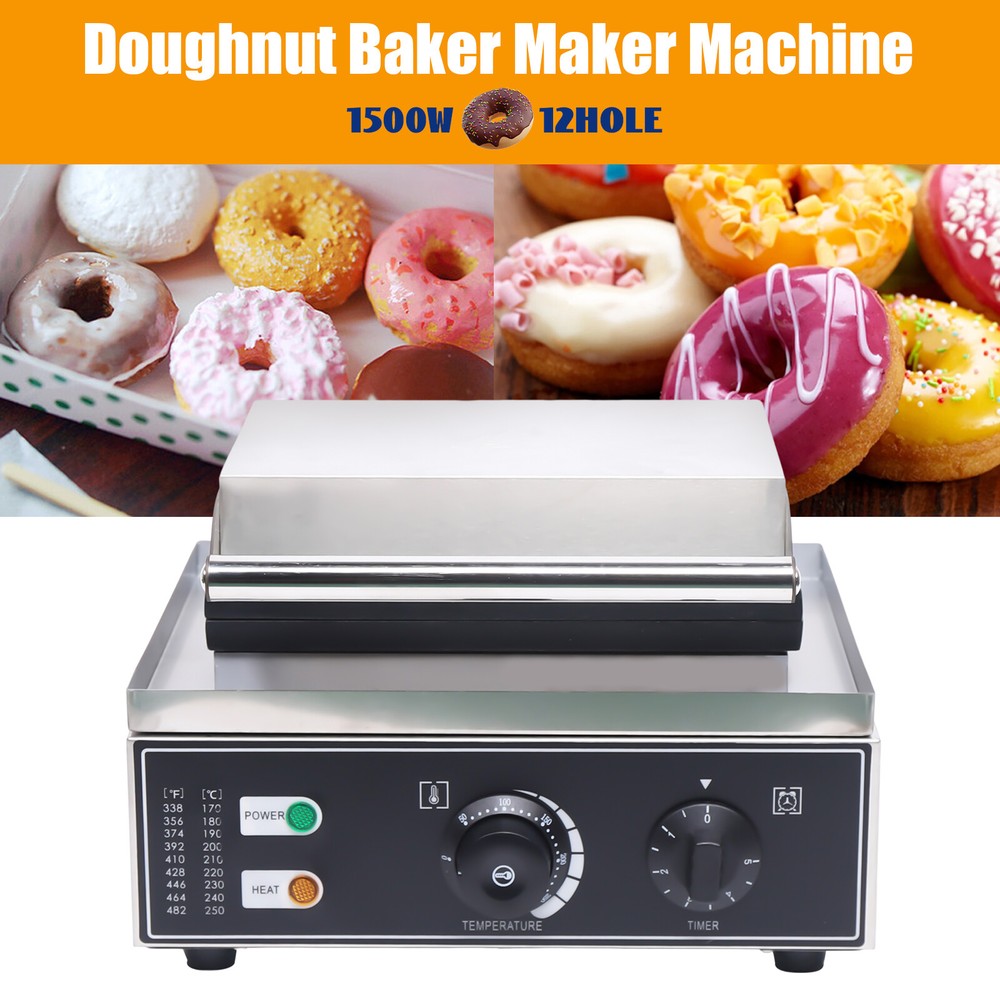 Donut Maker Machine Breakfast Snacks Maker 12 Doughnuts Making Machine Nonstick