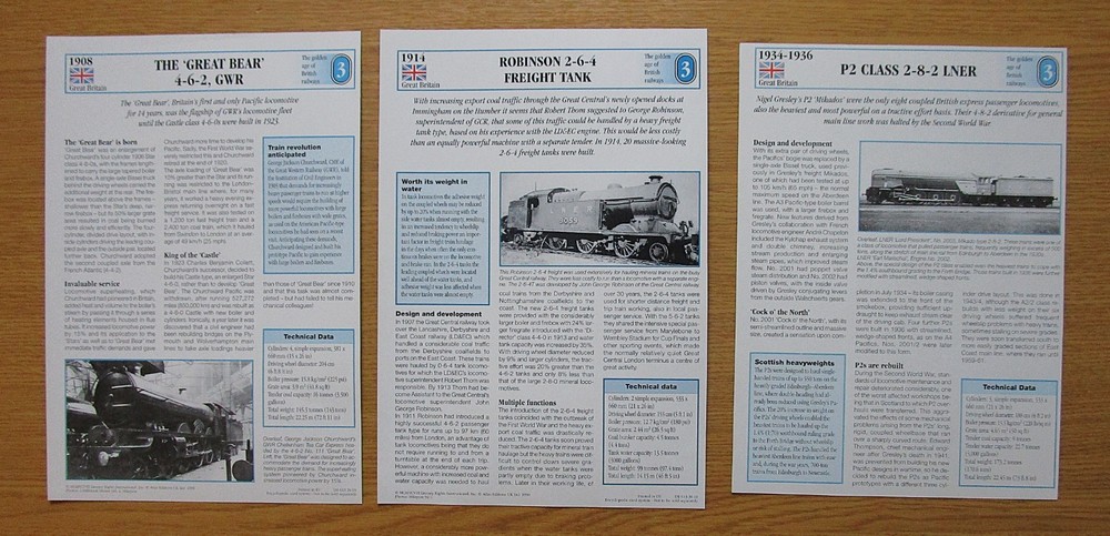 THREE VINTAGE 9.8"x 6.8" BRITISH RAILWAY PRINTS FULL DESCRIPTIONS ON BACKS