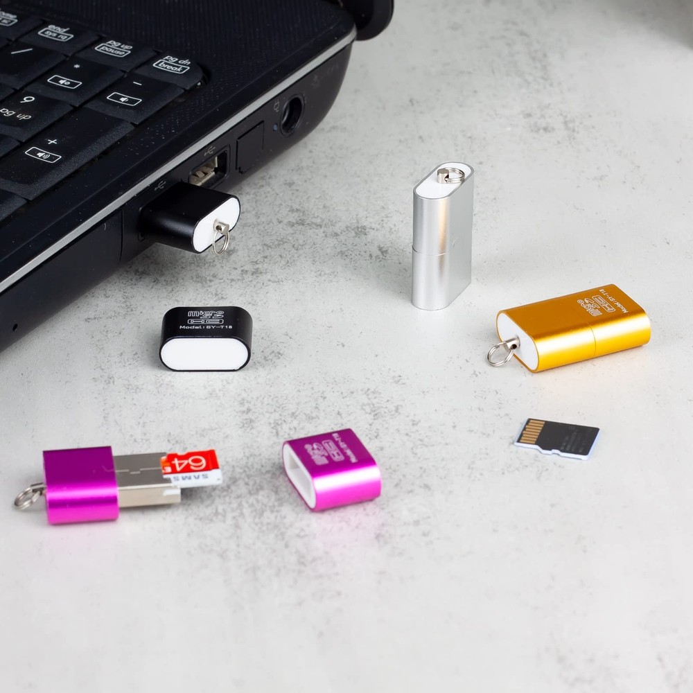 Micro SD Card Reader for Android - 3 Pack Micro to USB Adapter