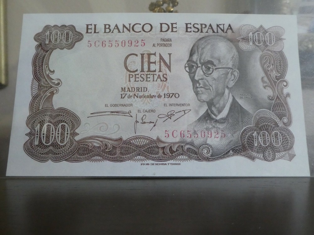 100 Peseta Banknote 1970 UNC.