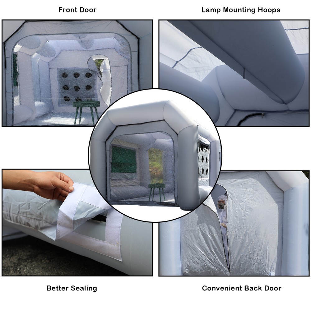 Inflatable Spray Booth Paint Tent Car Paint Capacious Filter System With Blowers