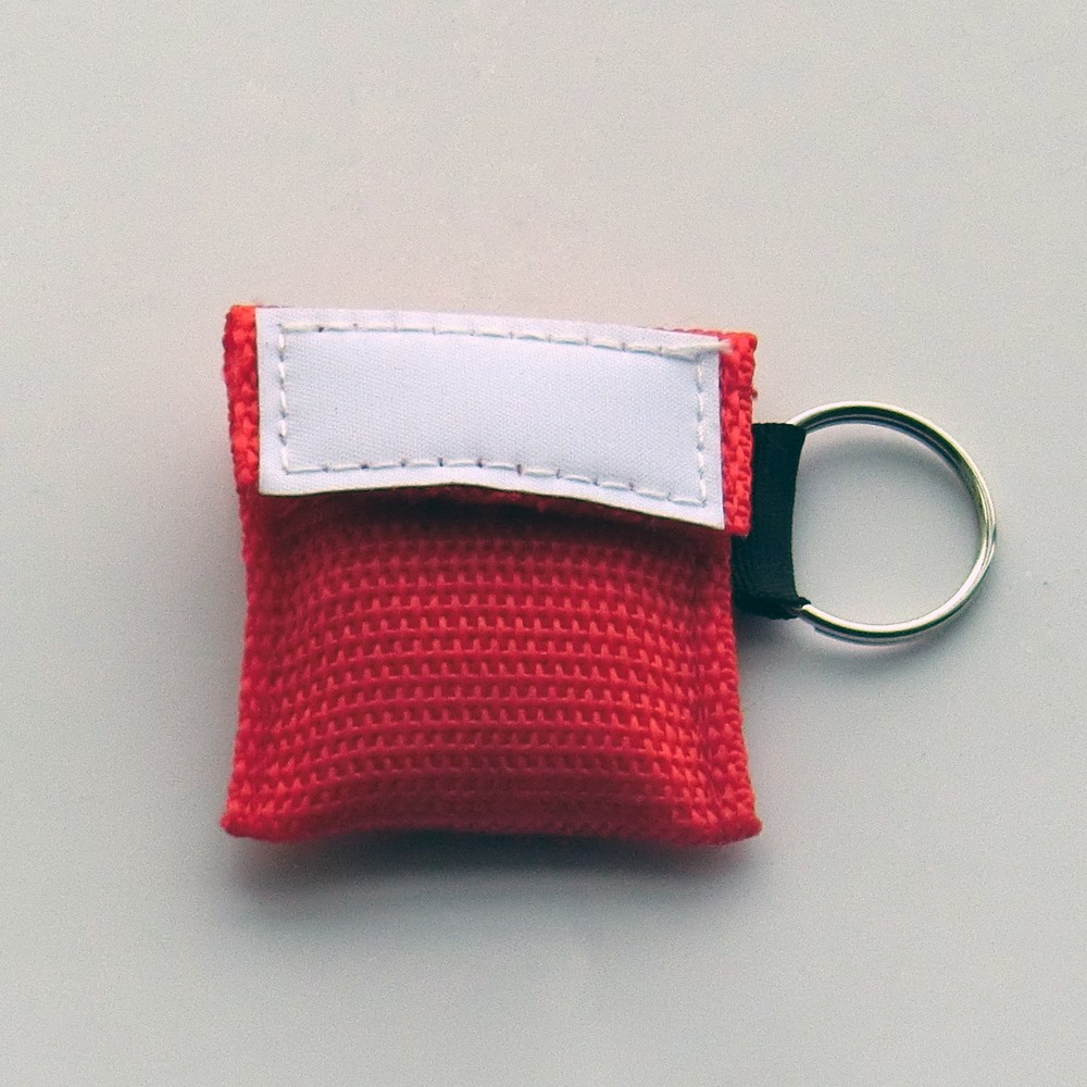 50 X Elysaid First Aid CPR Mask CPR Face Shield 30:2 AED Training Keychain Red
