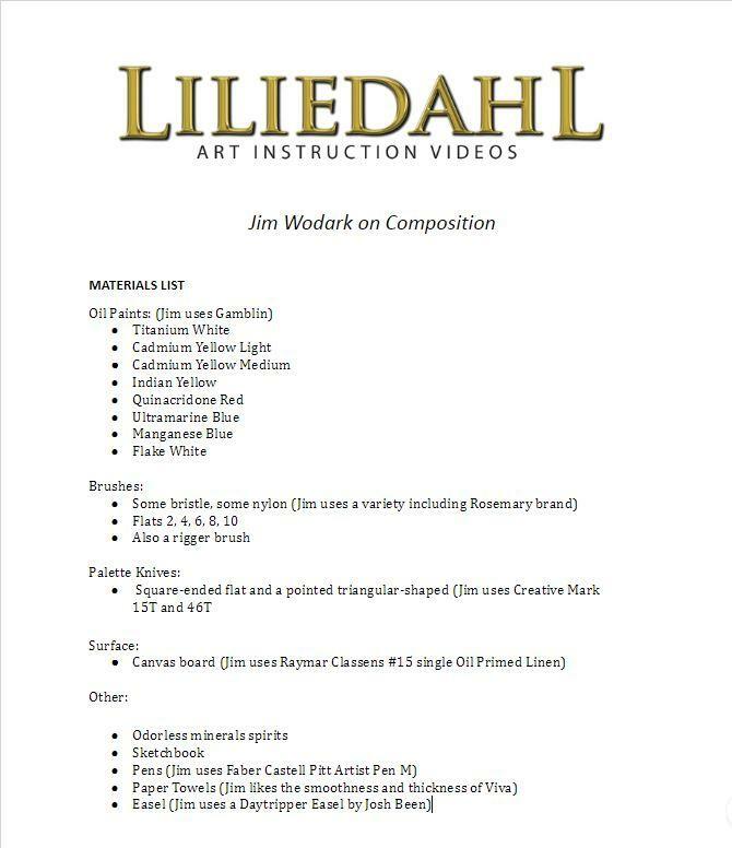 JIM WODARK: COMPOSITION FOR PAINTERS - ART INSTRUCTION DVD