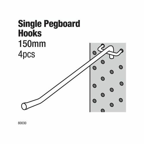 Everhang 150mm Single 5mm Hooks Pegboard- 4 Pack