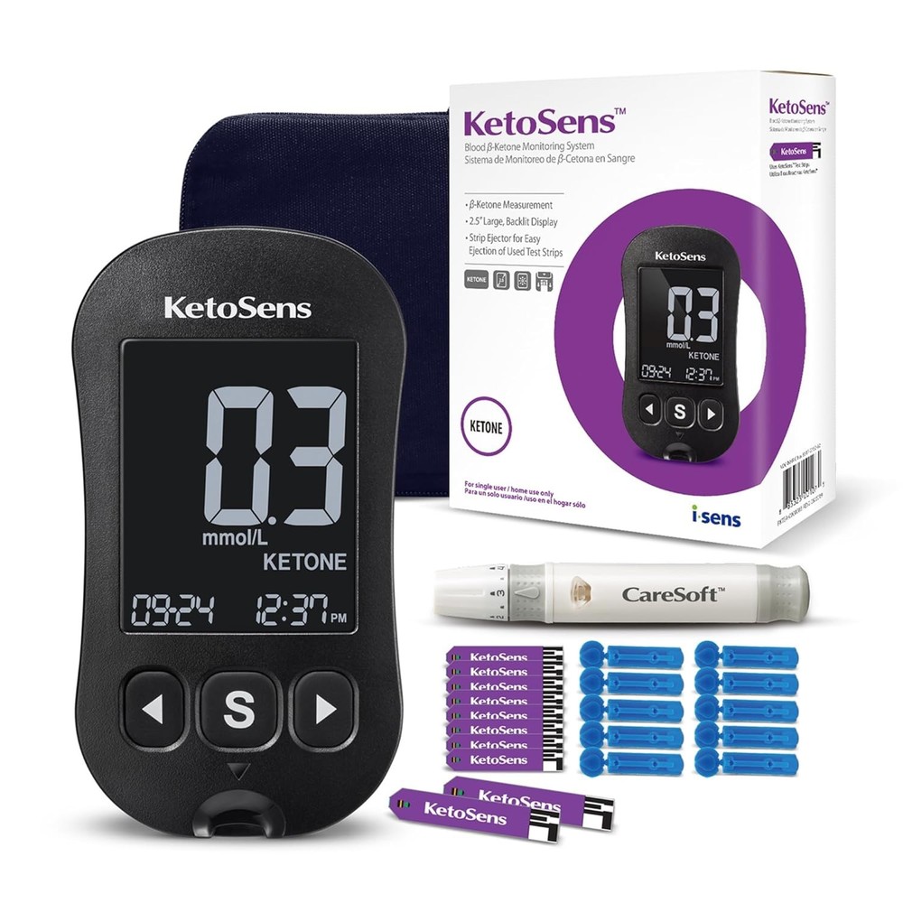Blood Ketone Testing Meter Kit - App-Compatible & Ultra-Fast 8-Second Readings