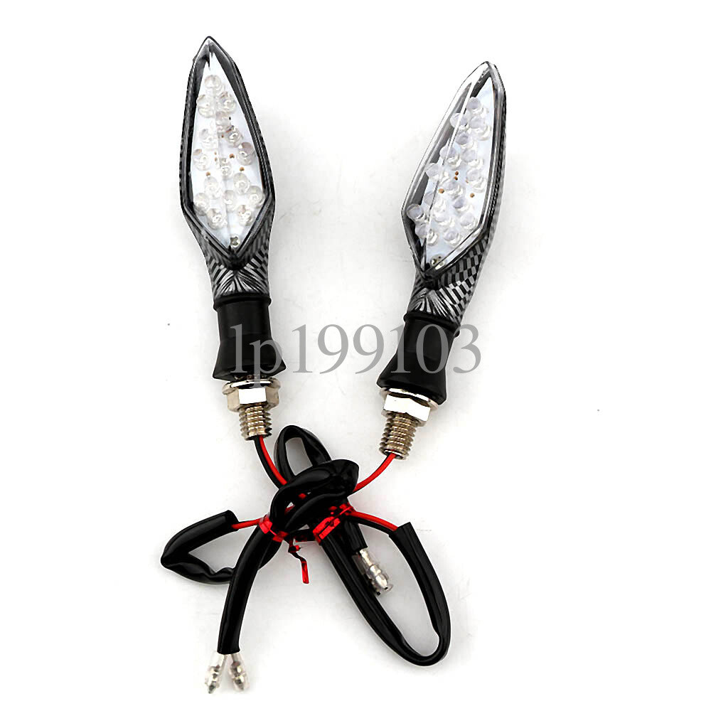 4.9" Mini plastic LED Turn Signals Red Light Blinker Lamp Indicators Universal