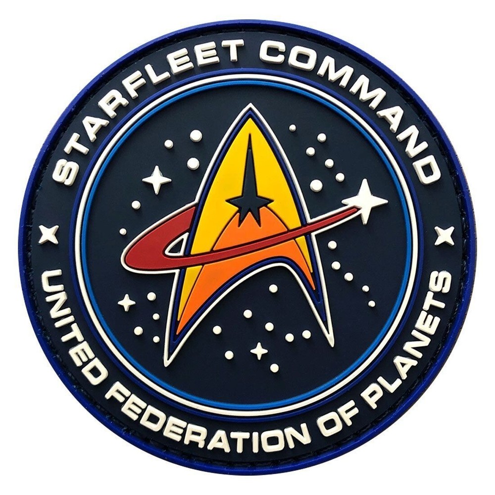 STAR TREK STARFLEET COMMAND PVC PATCH - 3.0 Inch Hook Backing