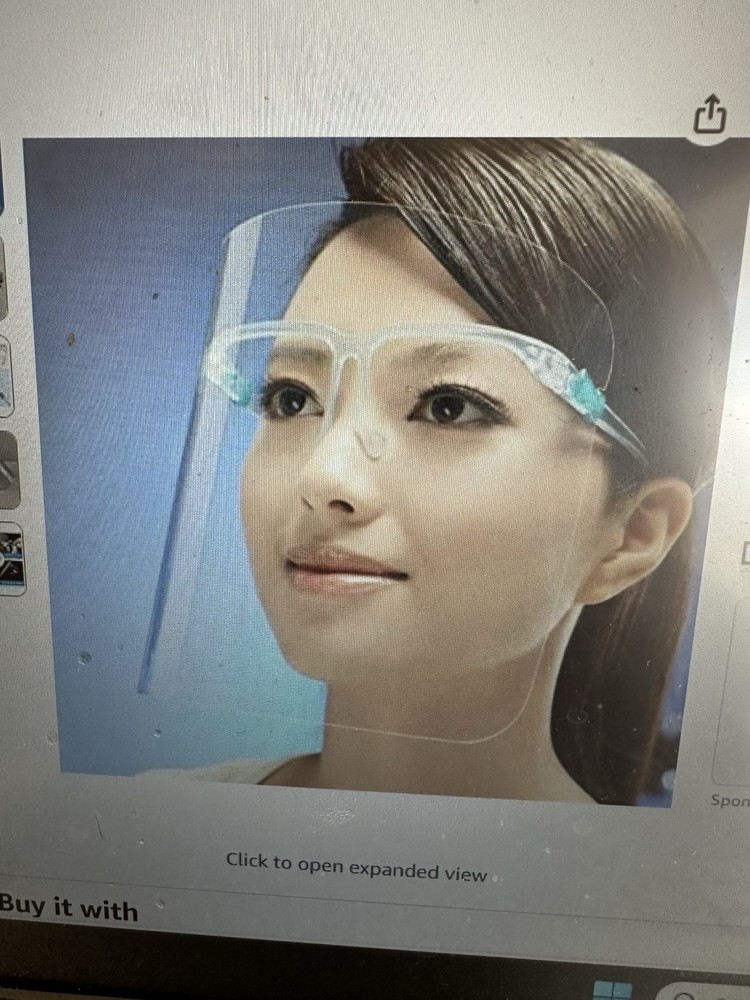 20 Full Face Shields Screens Plus 10 GlassesFrames