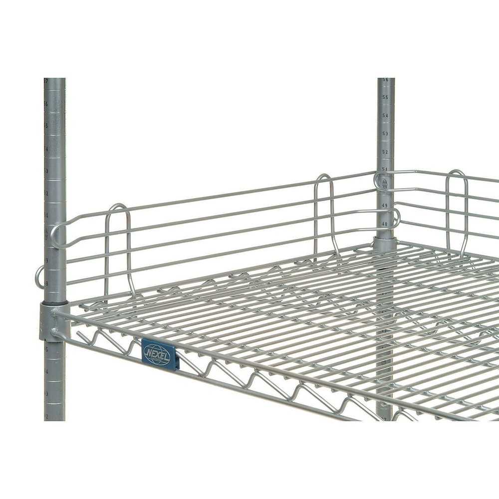 Nexel AL460EP Nexel 60"L x 4"H Silver Epoxy Wire Ledge