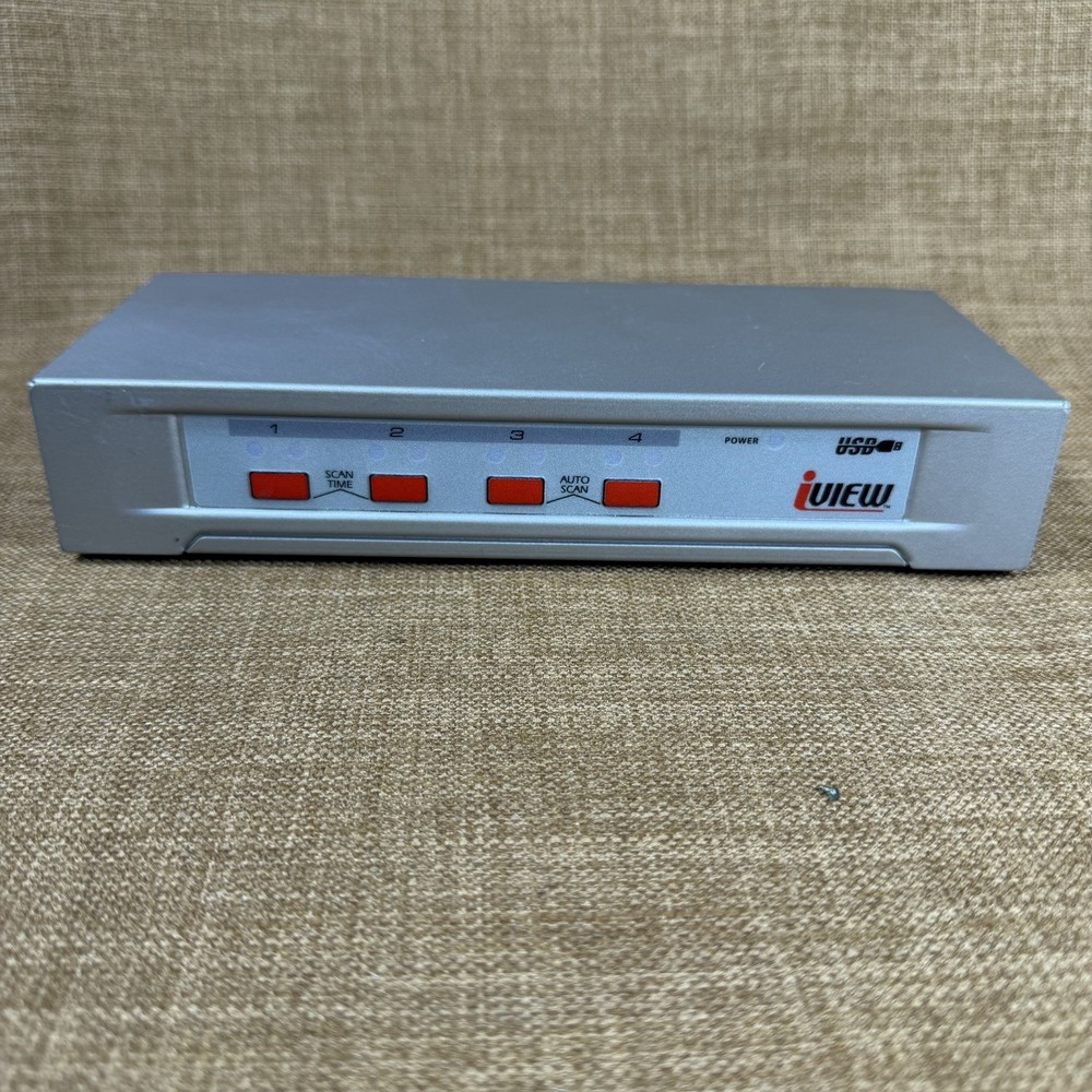 iView 4 Port USB KVM Switch VGA PC Sharing Switcher Model CBEAE7C7A73