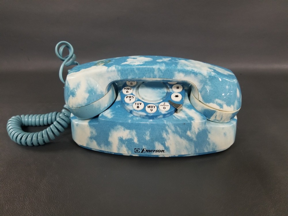 VTG 2001 Emerson EM-400 Sky / Cloud Blue Phone - UNTESTED