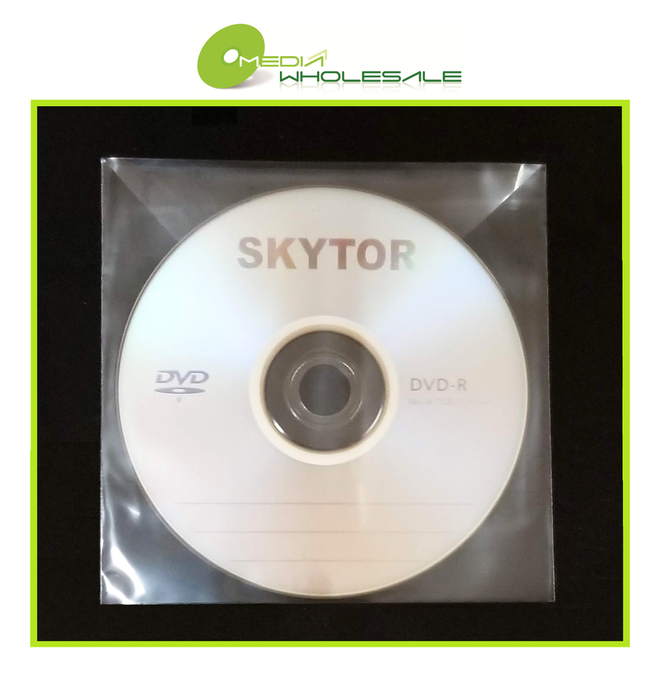 100 CD DVD Thin CPP Clear Plastic Sleeve with Flap (No Stitches) 65micron