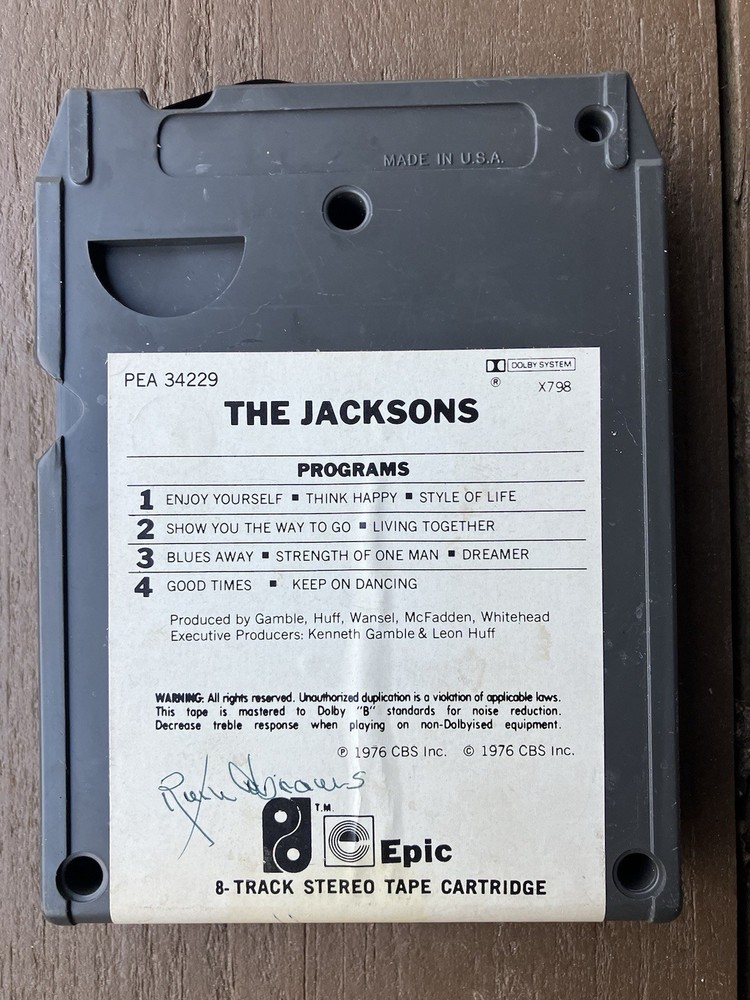The Jacksons Programs 8 Track Tape 1976 Epic Epic Records