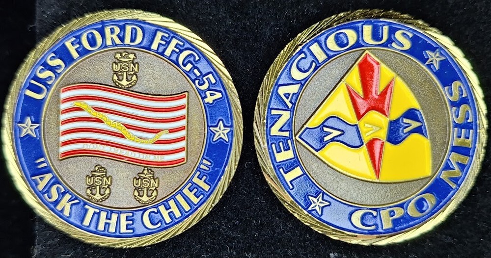 FFG-54 USS FORD CPO MESS - Navy Challenge Coin