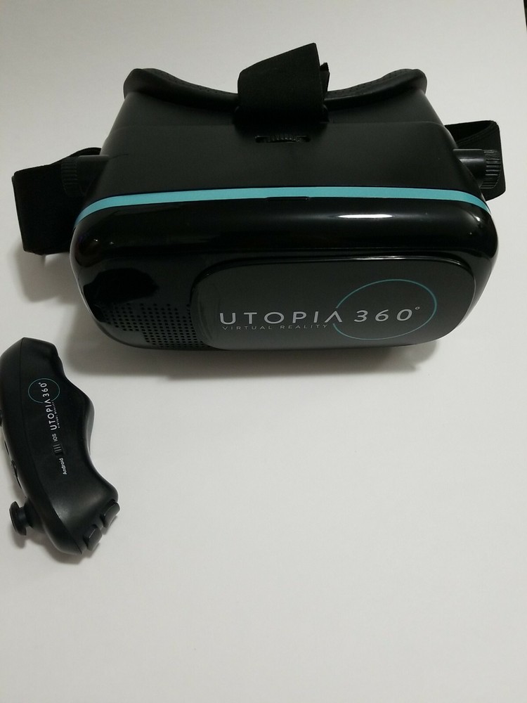 UTOPIA 360 DEGREES VIRTUAL REALITY VR HEADSET VIDEO DISPLAY, WITH CONTROLLER