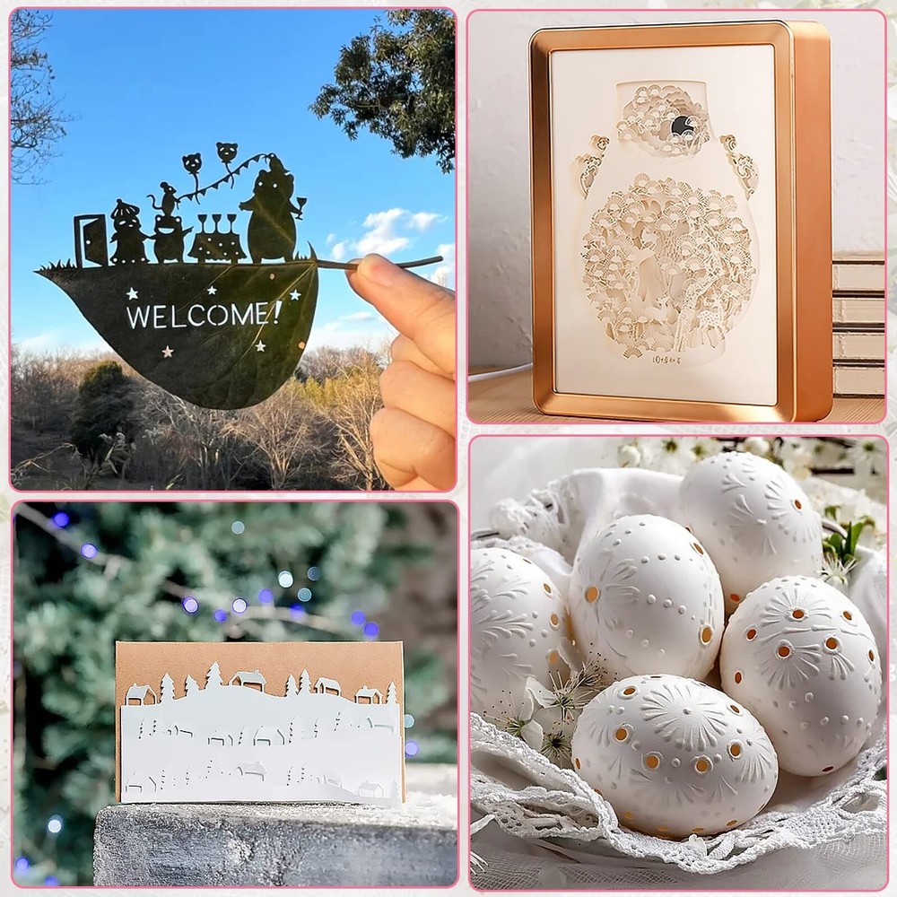 SEPGLITTER Craft Cutting Tools, 25 Pcs Pen Cutter Tools with Mini Sharpener U...