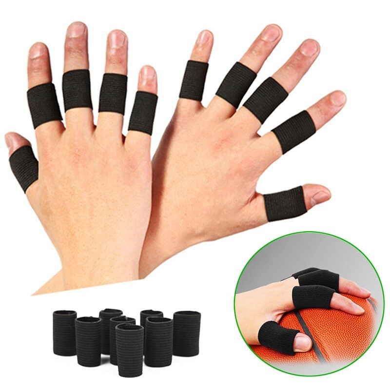Finger Sleeves Thumb Splint Brace Support Elastic Compression Protector 10-50pcs