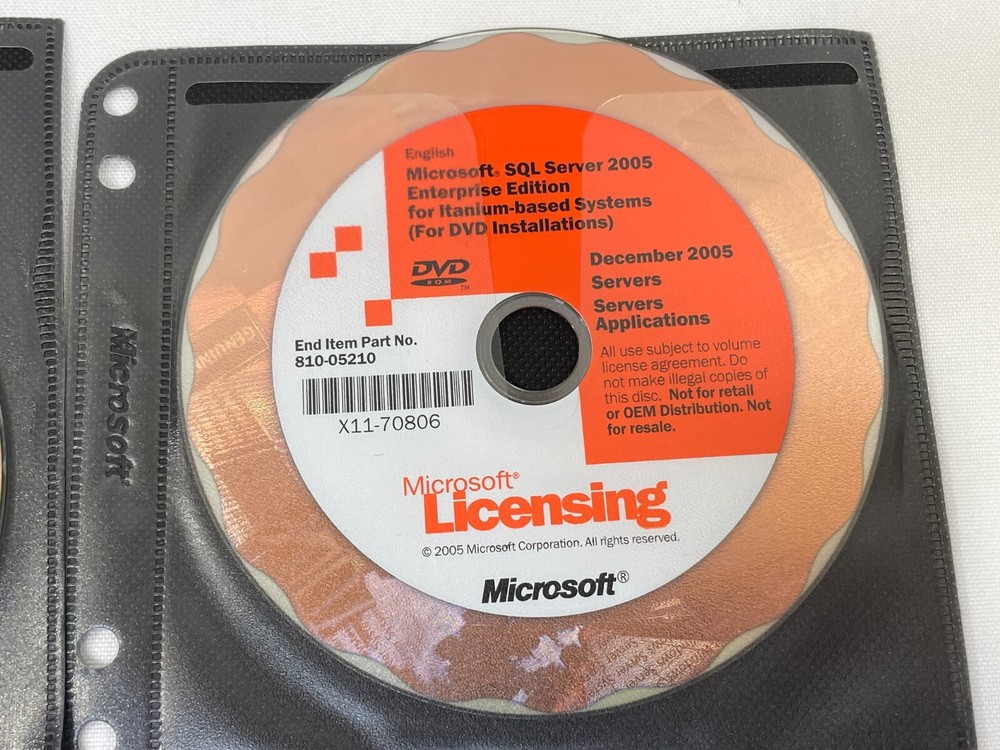 Microsoft SQL Server 2005 for DVD Installations Windows PC 6-Disc Set Software