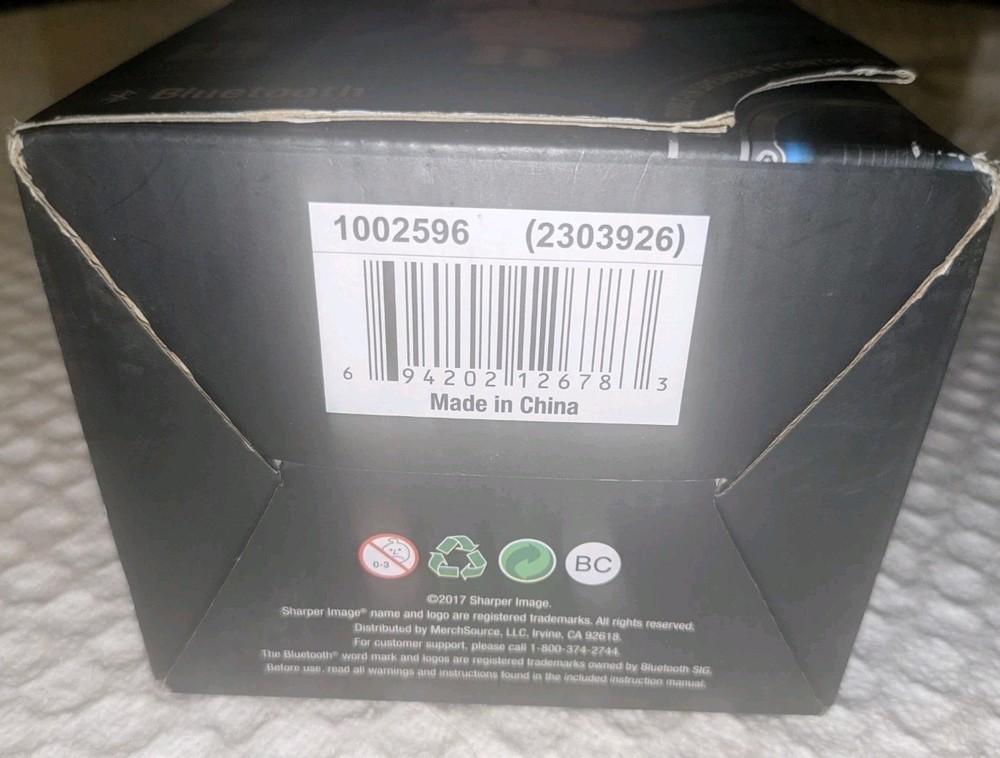 Sharper Image Bluetooth Music Stream Karaoke Microphone Mic Silver/ white