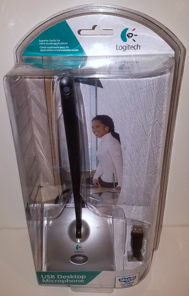 (NEW) LOGITECH USB DESKTOP MICROPHONE (SKYPE CERTIFIED)NOISE CANCELLING (PC/MAC)