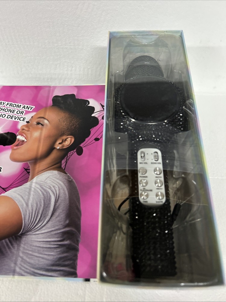 Pink Bling Karaoke Microphone & Bluetooth Speaker