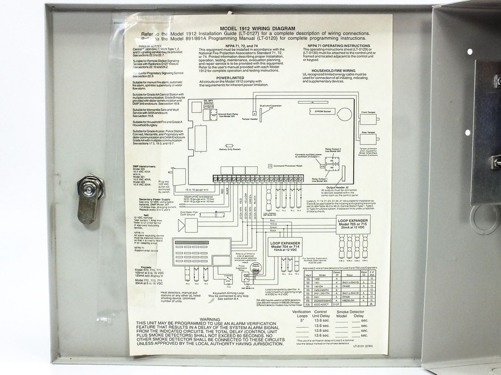 DMP 1912 Alarm System Command Processor Wall Enclosure