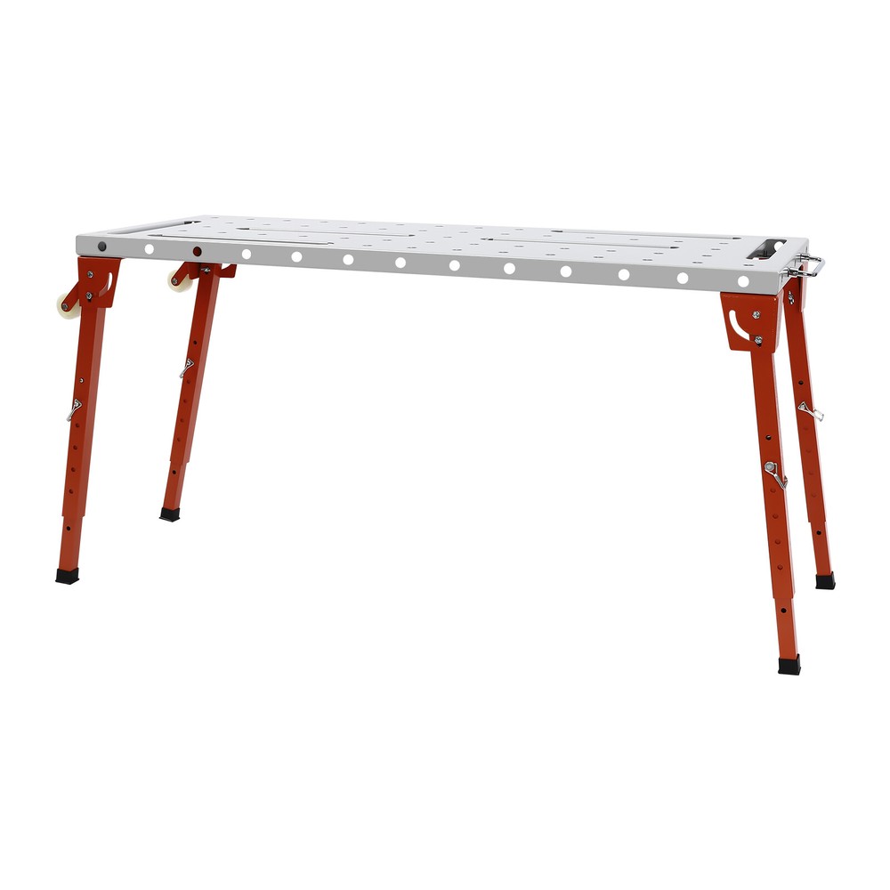 Welding Table 46" x 18" 1000LBS Folding Workbench Adjustable Height 13-21inch