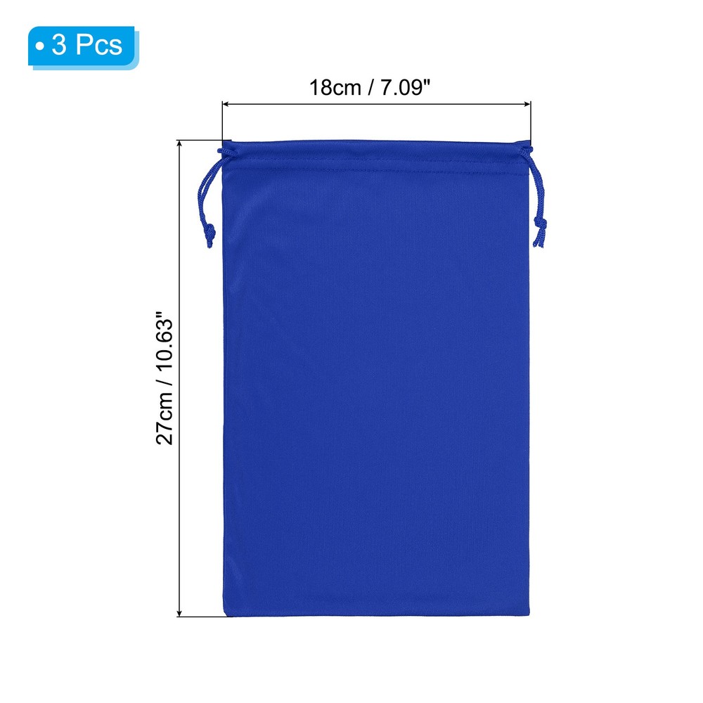 Ski Goggle Bag, 3 Pack Microfiber Snow Goggles Case Sleeve, Blue