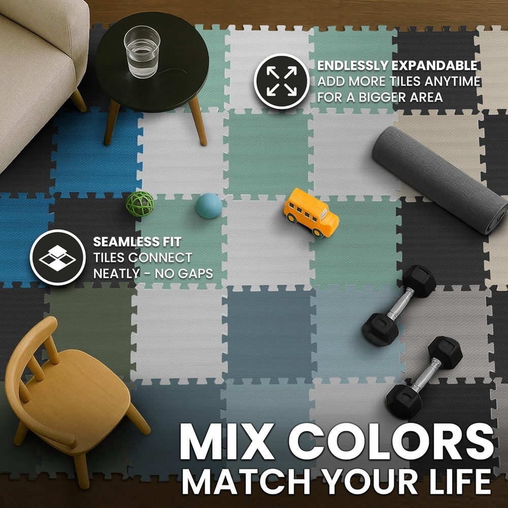 Environmentally Friendly EVA Gym Tiles - Interlocking Mats for Safe Workouts
