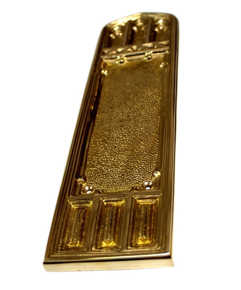 Gothic Greek Revival Style Solid Brass Push Plate with Arched Top