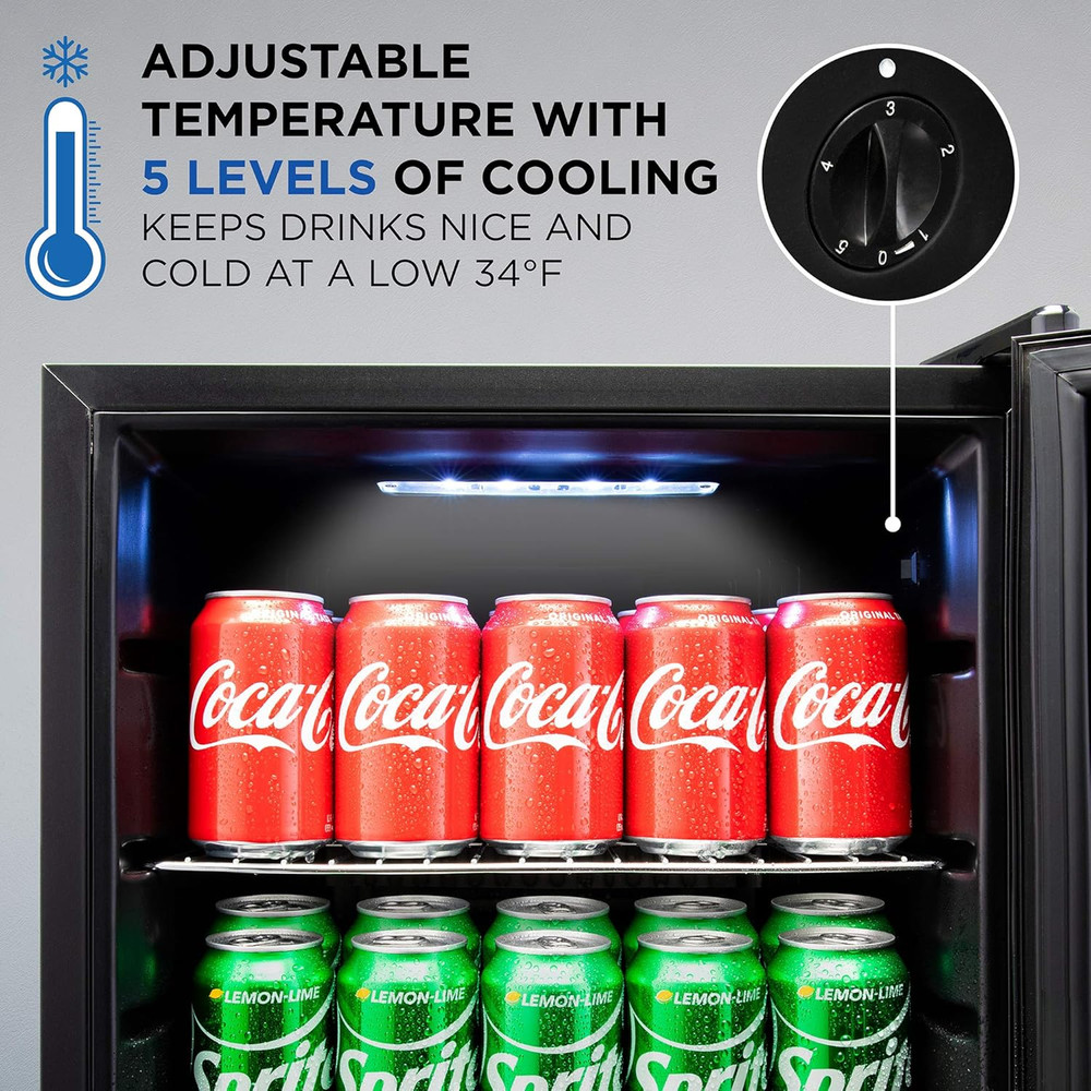 28-Bottle Wine Cooler & 126-Can Beverage Refrigerator Combo Bundle