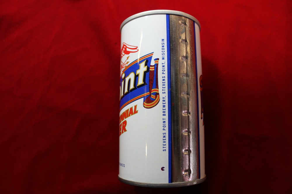 EMPTY WHITE POINT BICENTENNIAL AIR-PACK BEER CAN, STEVENS POINT BREWERY, NO BEER