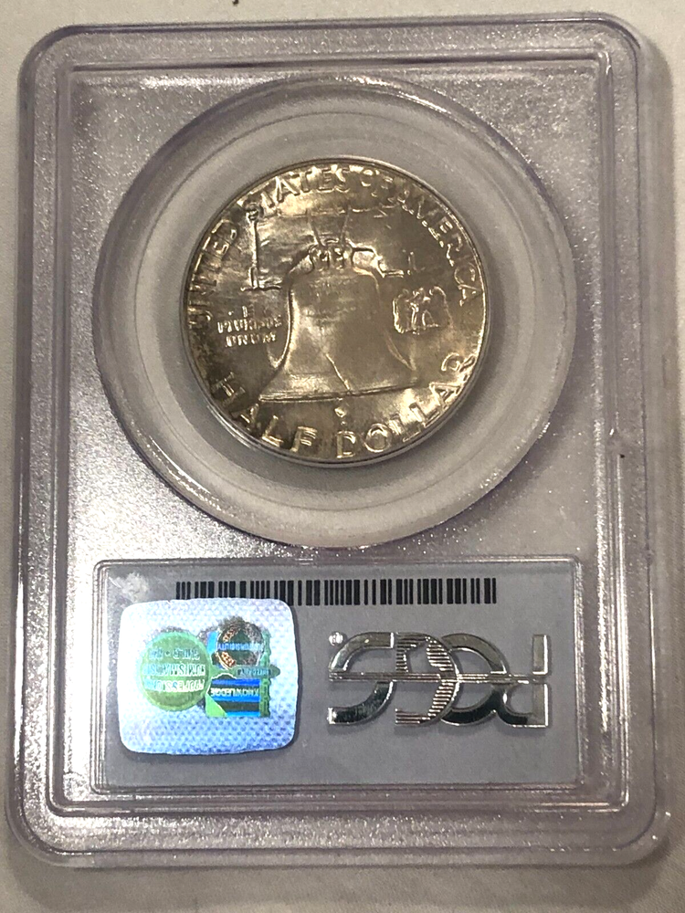 1957 Franklin Half Dollar PCGS MS65FBL Cert# 7950134