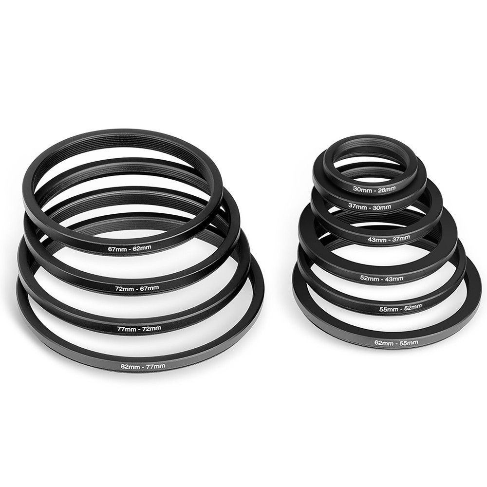 Neewer 20 Pieces Anodized Metal Stepping Step-up/Step-down Adapter Ring Kit