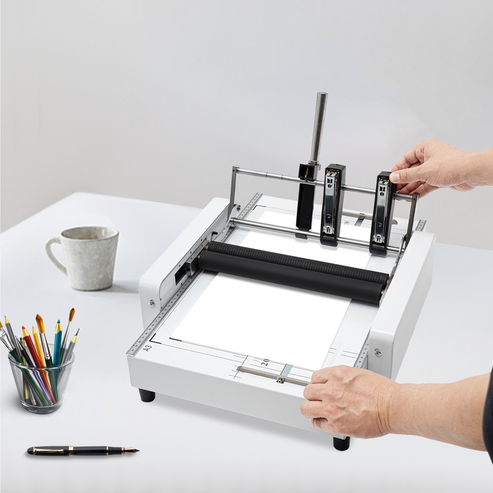 A3 60W Booklet Making Machine Paper Bookbinding&Folding Machine Booklet Stapling