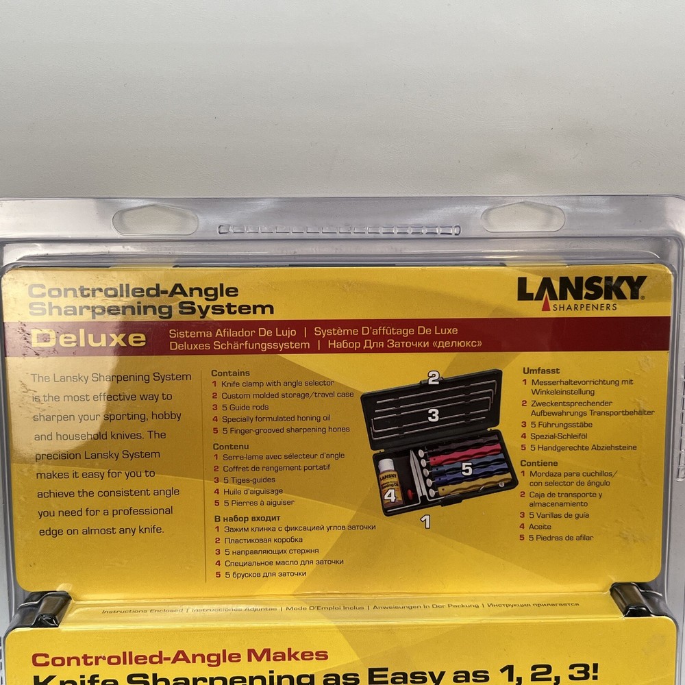 Lansky LKCLX Deluxe Controlled Angle Knife Sharpening System 5 Stone Sharpener