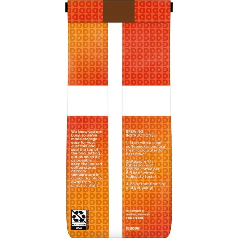 Dunkin’ Original Blend Ground Coffee, Medium Roast, 12 Oz Bag New