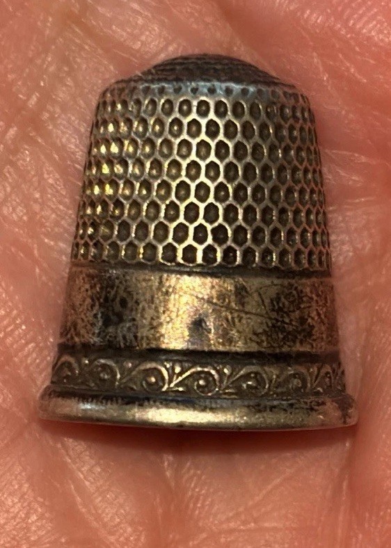 Antique Sterling Silver Size 9 Thimble