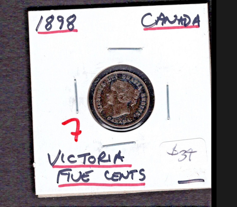 1898- Canada- Victoria Five Cents