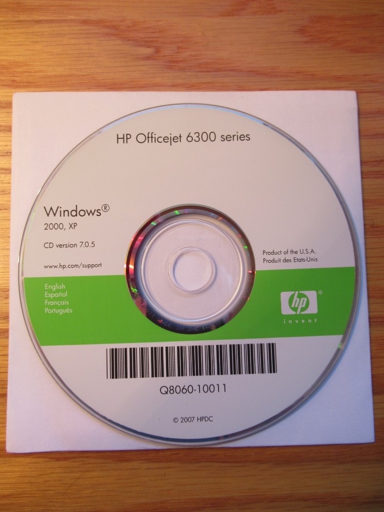 SETUP CD ROM FOR HP OFFICEJET 6300 SERIES FOR WINDOWS 2000,XP