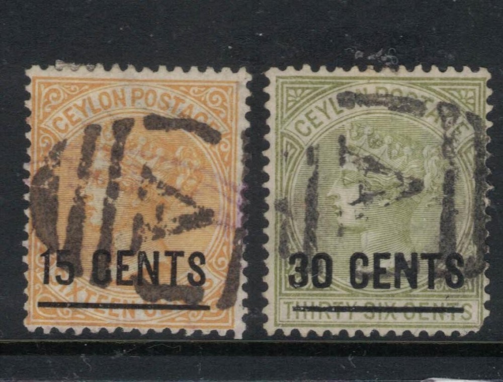 Ceylon SG 189, 191 VFU (5fvz)