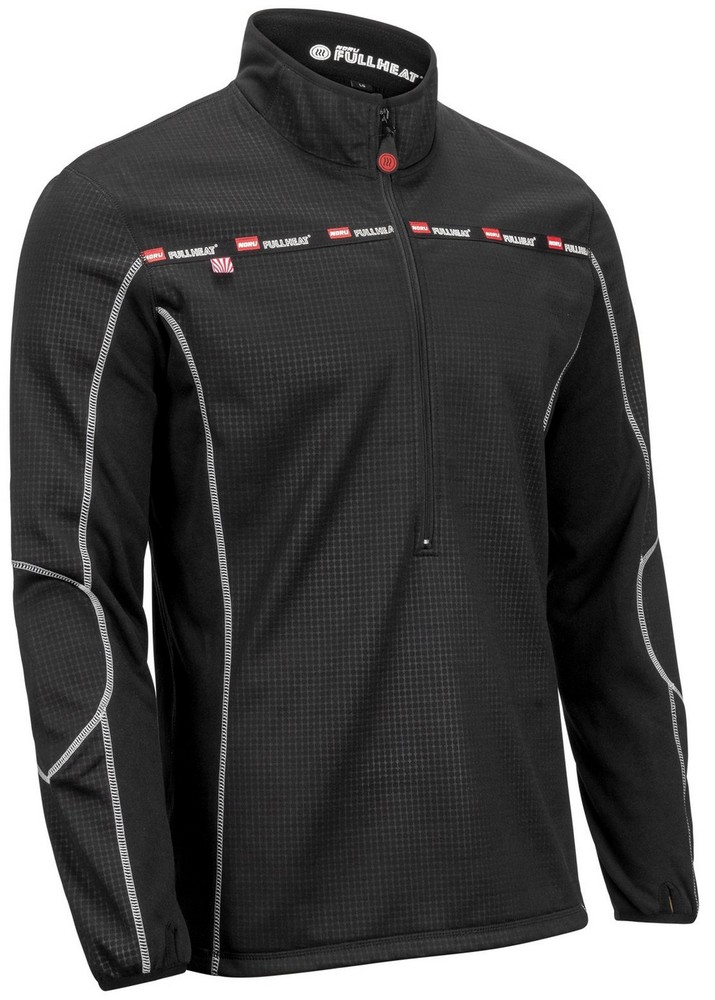 Noru Full Heat Mens Half Zip Pullover Jersey Black