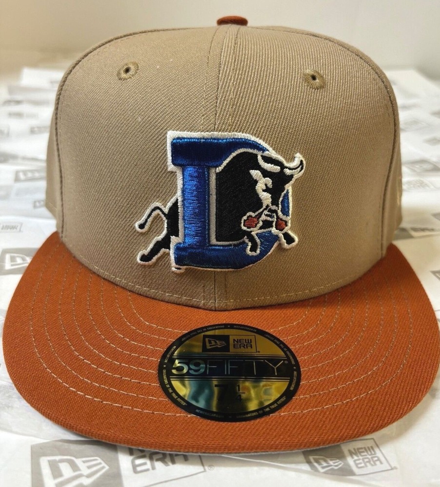 Durham Bulls MILB New Era 59Fifty Fitted Hat ~Camel/Rust