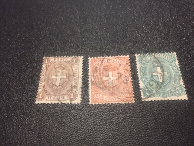 Italy stamp set 73-75 used (1)